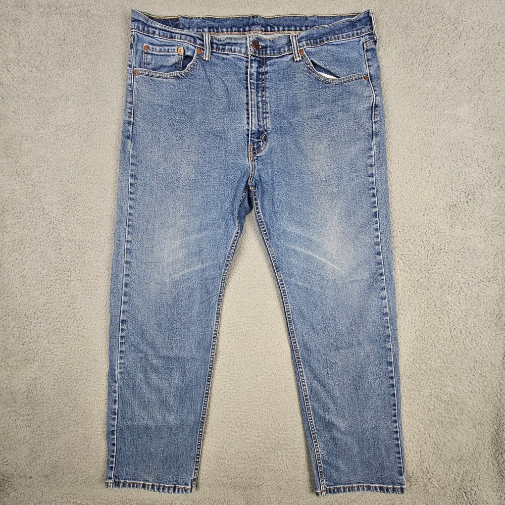 Levi's 505 Regular Fit Jeans Men 39x29 Blue Medium Wash Straight Leg Denim